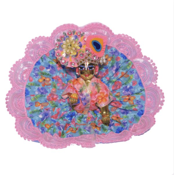 Pink Embriodered Chicken Work Laddu Gopal Dress