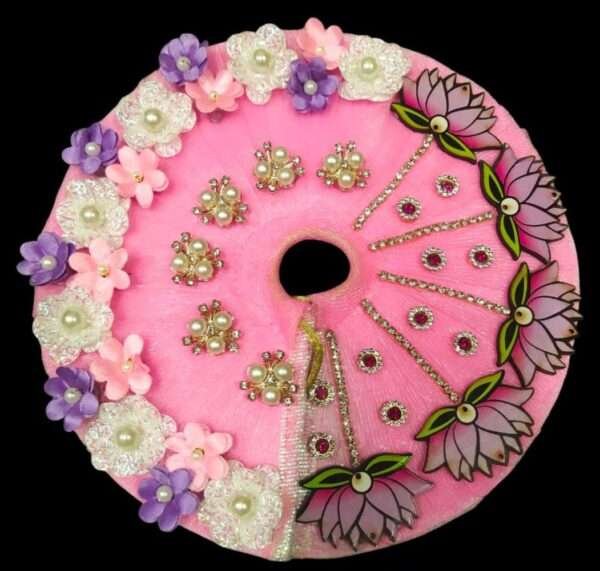 Pink Embriodered Chicken Work Laddu Gopal Dress
