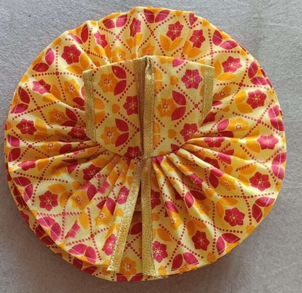 Yellow, Orange, and Red  Work Laddu Gopal Dress